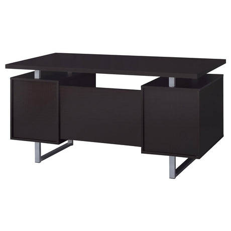 Lawtey Cappuccino Rectangular Storage Office Desk by Coaster at Eve Furniture