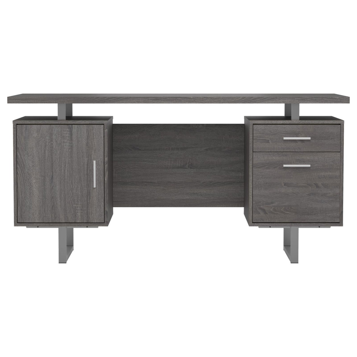 Lawtey Weathered Gray Floating Top Office Desk