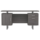 Lawtey Weathered Gray Floating Top Office Desk