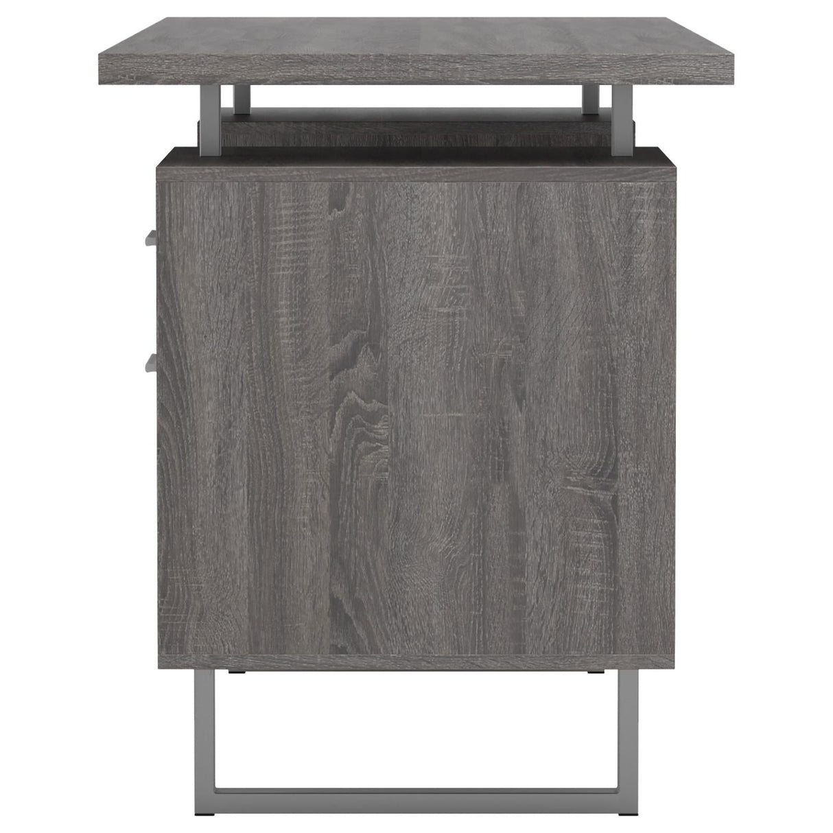 Lawtey Weathered Gray Floating Top Office Desk