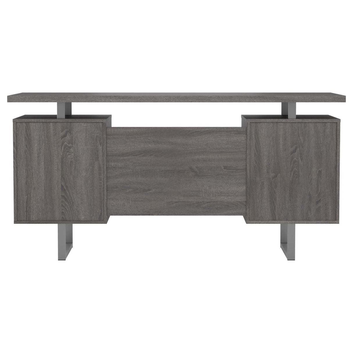 Lawtey Weathered Gray Floating Top Office Desk