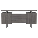 Lawtey Weathered Gray Floating Top Office Desk