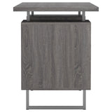 Lawtey Weathered Gray Floating Top Office Desk