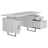 Lawtey White Gloss Floating Top Office Desk