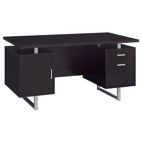 Lawtey Cappuccino Rectangular Storage Office Desk