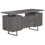 Lawtey Weathered Gray Floating Top Office Desk by Coaster at Eve Furniture