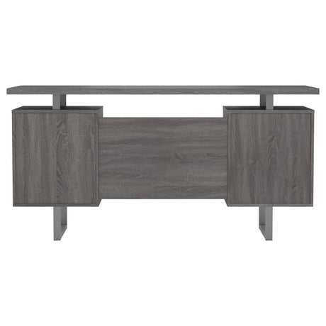 Lawtey Weathered Gray Floating Top Office Desk by Coaster at Eve Furniture