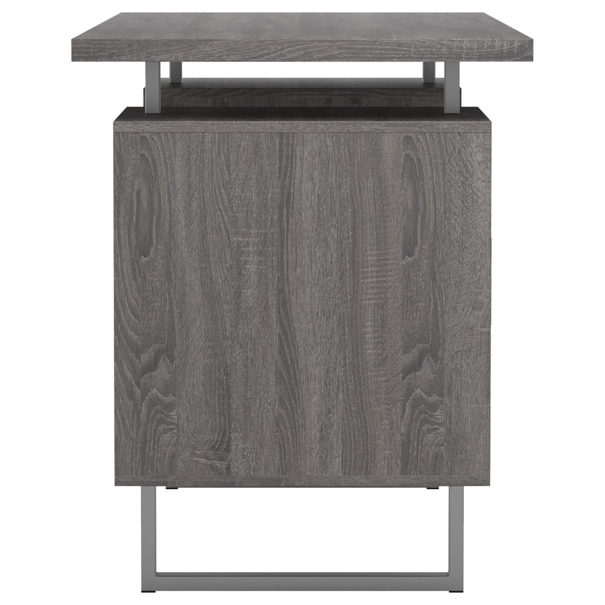 Lawtey Weathered Gray Floating Top Office Desk by Coaster at Eve Furniture