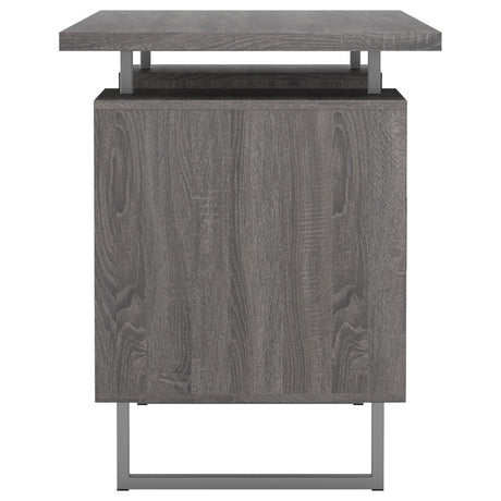 Lawtey Weathered Gray Floating Top Office Desk by Coaster at Eve Furniture