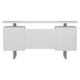 Lawtey White Gloss Floating Top Office Desk by Coaster at Eve Furniture