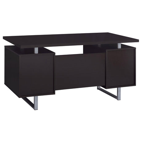 Lawtey Cappuccino Rectangular Storage Office Desk by Coaster at Eve Furniture