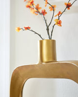 Lawtonville Antique Gold Finish Vase by Ashley at Eve Furniture