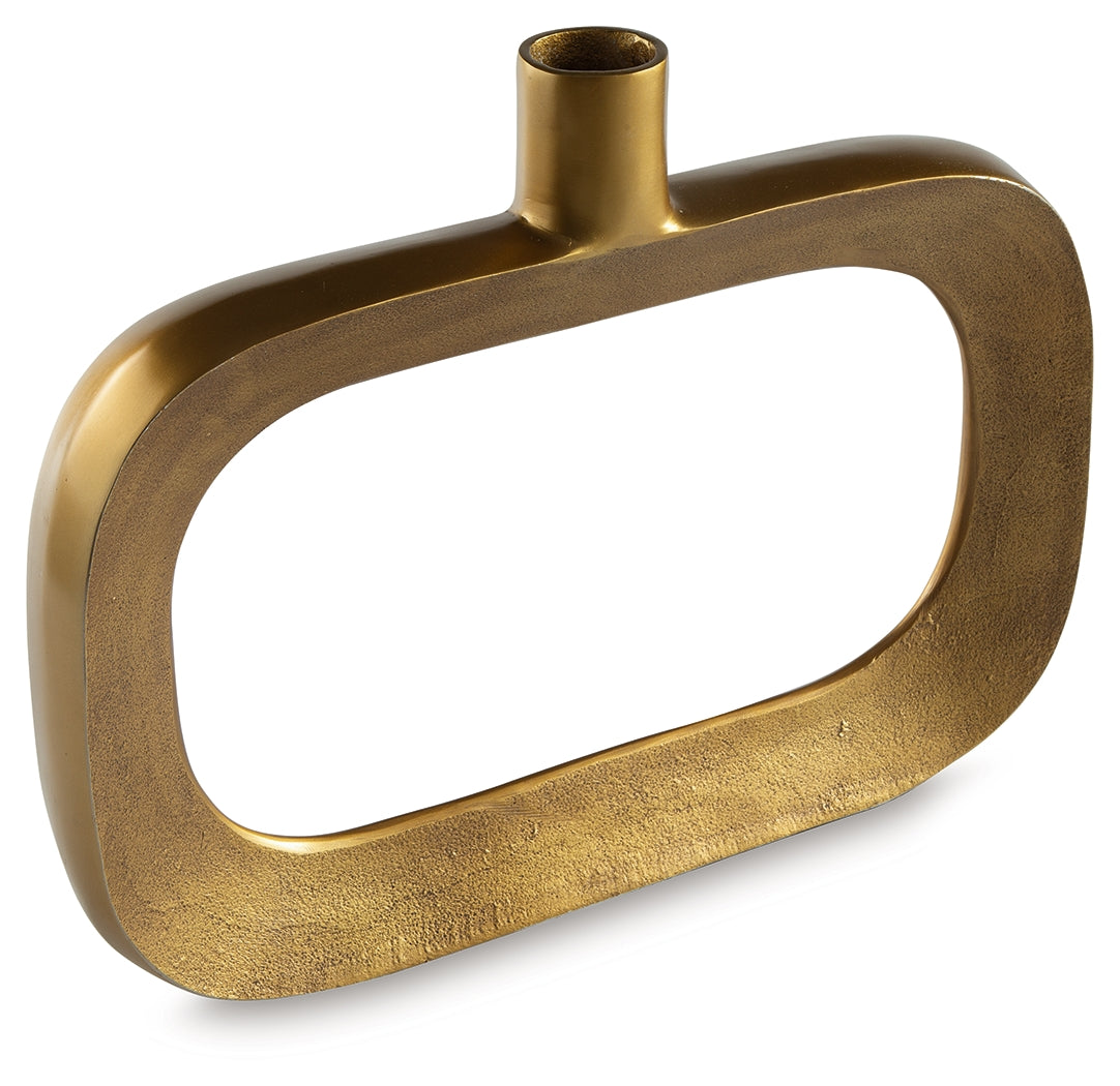 Lawtonville Antique Gold Finish Vase by ASHLEY FURNITURE at Eve Furniture