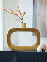 Lawtonville Antique Gold Finish Vase by ASHLEY FURNITURE at Eve Furniture