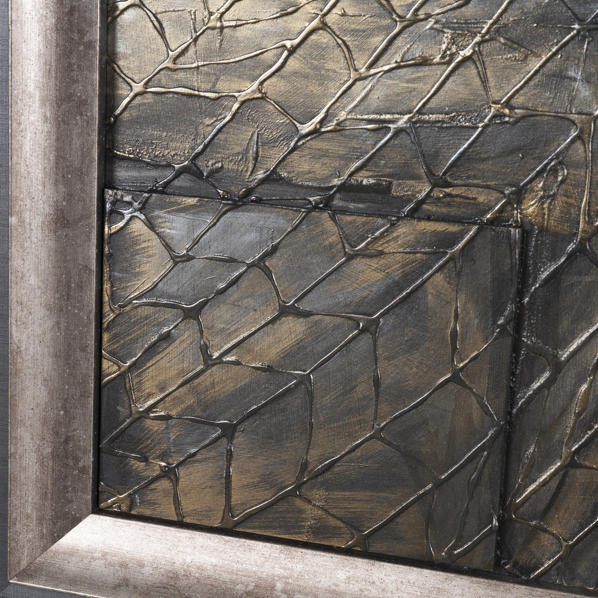Layered Alloy I by Studio M a handmade Original 3D Textured Framed Artwork by Mercana at Eve Furniture