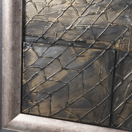 Layered Alloy I by Studio M a handmade Original 3D Textured Framed Artwork by Mercana at Eve Furniture
