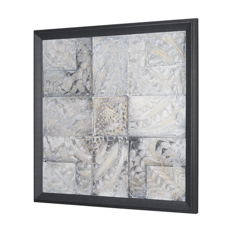 Layered Alloy II by Studio M a handmade Original 3D Textured Framed Artwork by Mercana at Eve Furniture