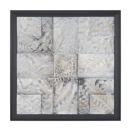 Layered Alloy II by Studio M a handmade Original 3D Textured Framed Artwork by Mercana at Eve Furniture