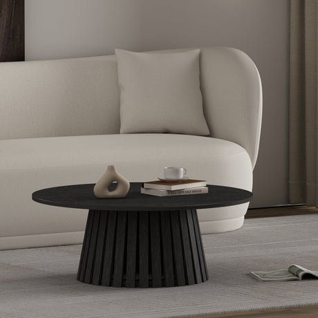 Layla 35.4" Coffee Table in Black by Manhattan Comfort at Eve Furniture