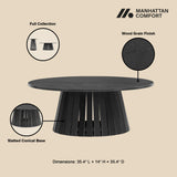 Layla 35.4" Coffee Table in Black by Manhattan Comfort at Eve Furniture