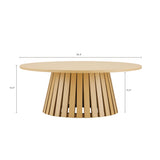 Layla 35.4" Coffee Table in Natural Oak by Manhattan Comfort at Eve Furniture