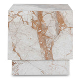 Layla Breccia Beige Marble Side Table