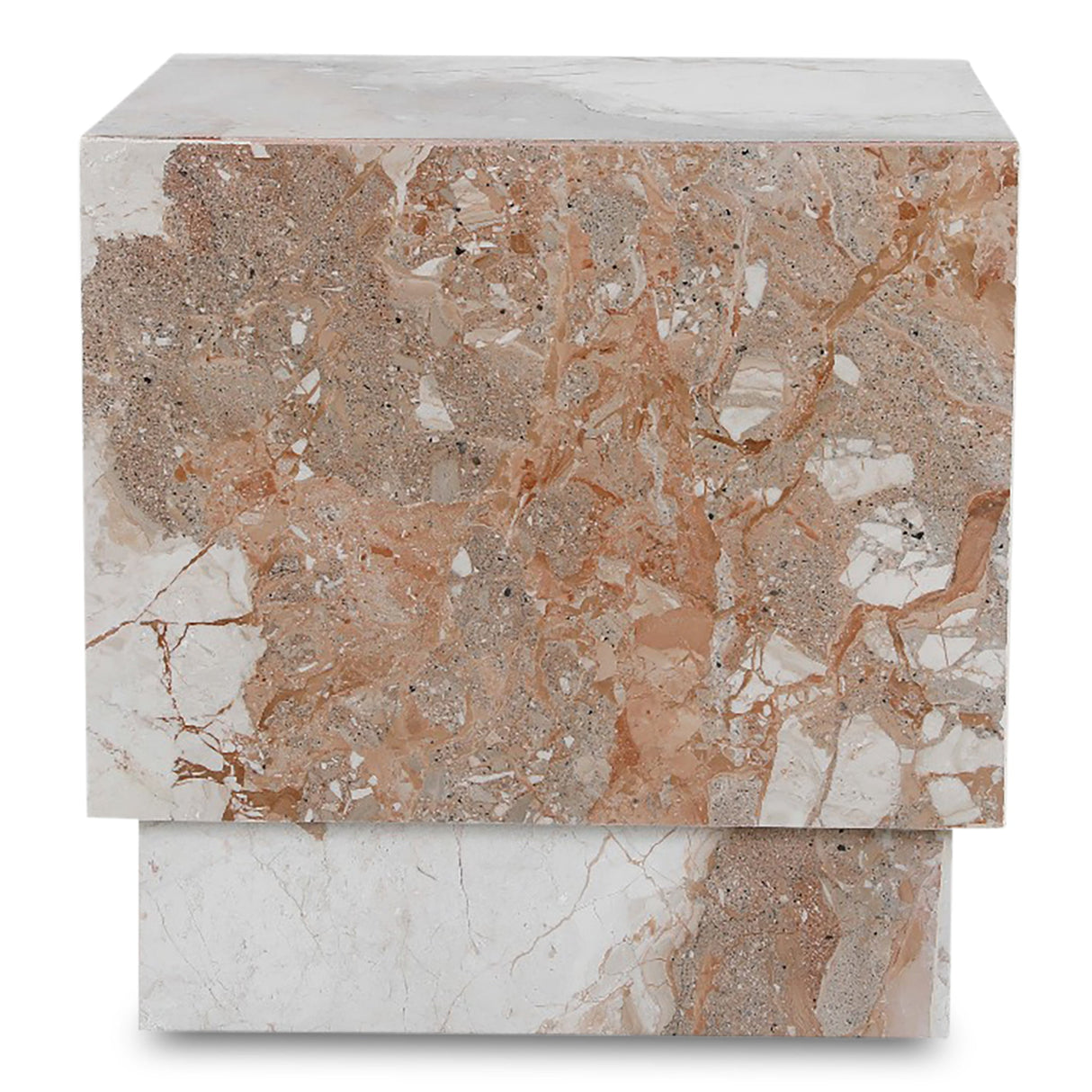Layla Breccia Beige Marble Side Table by Moe's Home at Eve Furniture
