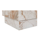 Layla Breccia Beige Marble Side Table by Moe's Home at Eve Furniture