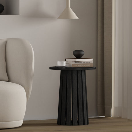 Layla End Table in Black by Manhattan Comfort at Eve Furniture