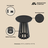 Layla End Table in Black by Manhattan Comfort at Eve Furniture