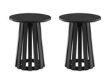Layla End Table in Black (set of 2) by Manhattan Comfort at Eve Furniture