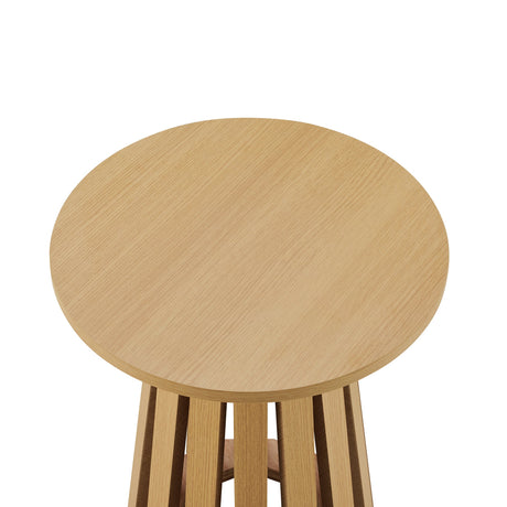 Layla End Table in Natural Oak by Manhattan Comfort at Eve Furniture