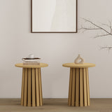 Layla End Table in Natural Oak (set of 2) by Manhattan Comfort at Eve Furniture