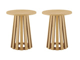 Layla End Table in Natural Oak (set of 2) by Manhattan Comfort at Eve Furniture