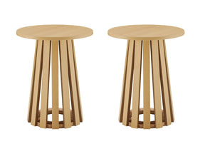 Layla End Table in Natural Oak (set of 2) by Manhattan Comfort at Eve Furniture