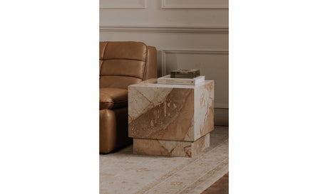 Layla Side Table Breccia Marble by Moe's Home at Eve Furniture