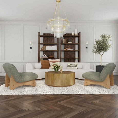 Layne Coffee Table with Casters - Light Brown by Classic Home at Eve Furniture
