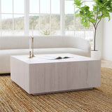 Layne Coffee Table with Casters - Milk White by Classic Home at Eve Furniture