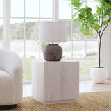 Layne End Table - Milk White by Classic Home at Eve Furniture