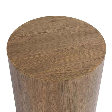 Layne Light Brown Round End Table by Classic Home at Eve Furniture