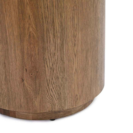 Layne Light Brown Round End Table by Classic Home at Eve Furniture