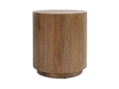 Layne Light Brown Round End Table by Classic Home at Eve Furniture