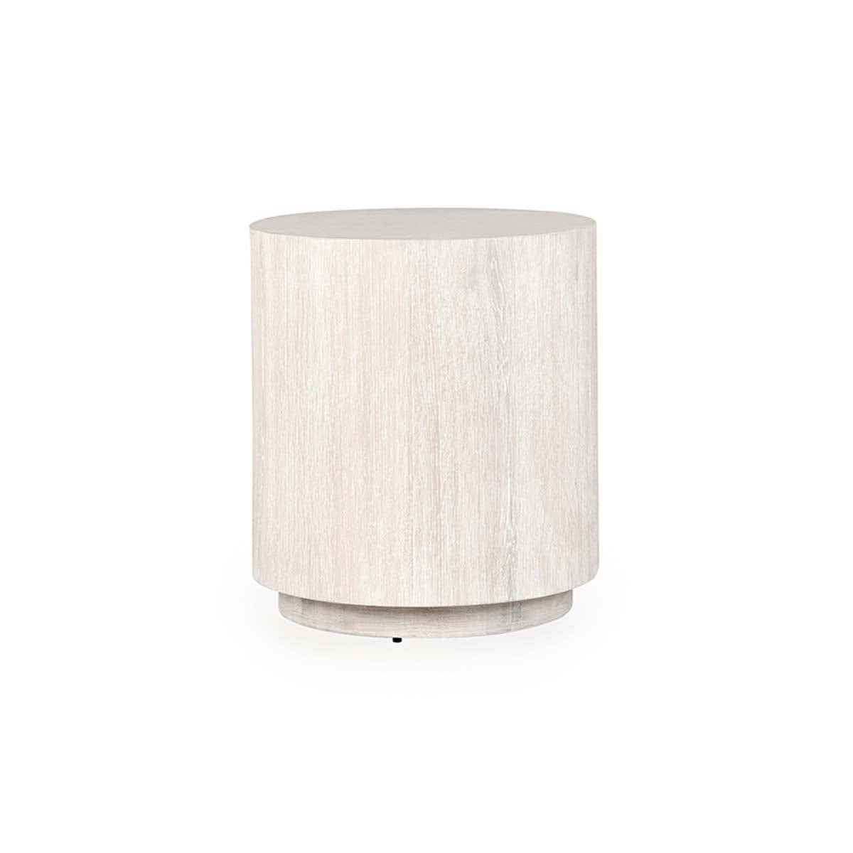 Layne Whitewash Round End Table by Classic Home at Eve Furniture