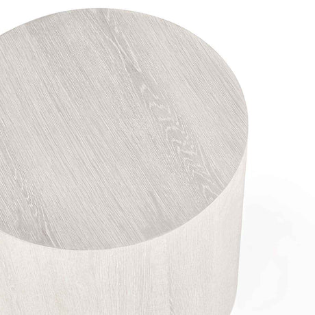 Layne Whitewash Round End Table by Classic Home at Eve Furniture