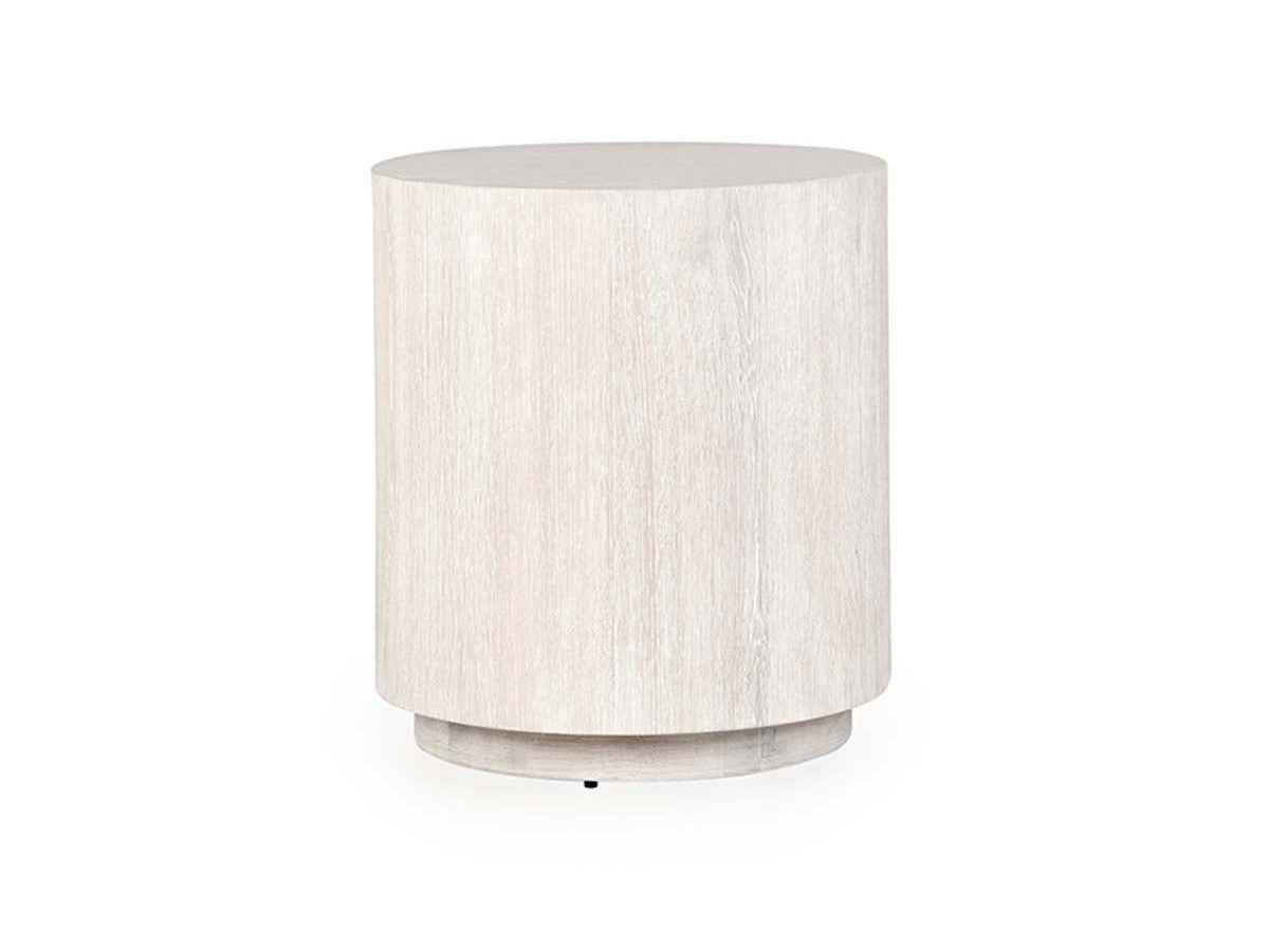 Layne Whitewash Round End Table by Classic Home at Eve Furniture