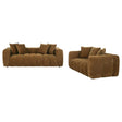 Lazaro Bronze 2-Piece Fabric Upholstered Wide Channel Living Room Set by Coaster at Eve Furniture