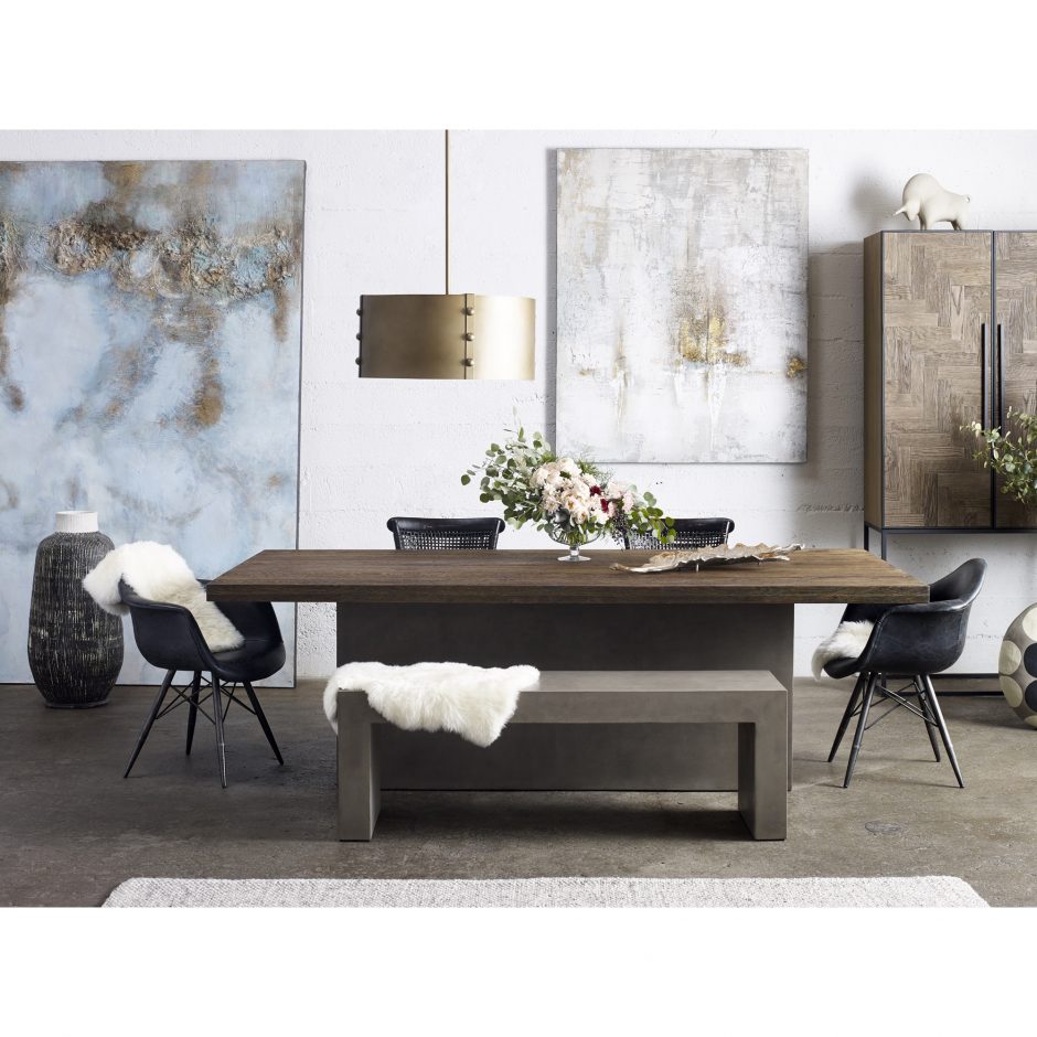 Lazarus Outdoor Bench Dark Grey by Moe's Home at Eve Furniture