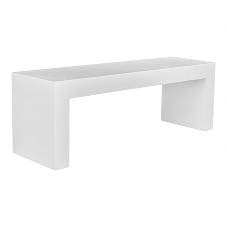 Lazarus Outdoor Bench White by Moe's Home at Eve Furniture