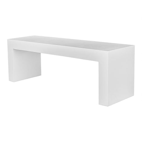 Lazarus Outdoor Bench White by Moe's Home at Eve Furniture