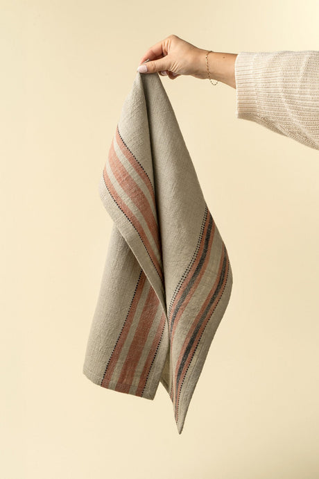 Lea Woven Stripe Tea Towels S/2, Set of 2 by Mercana at Eve Furniture